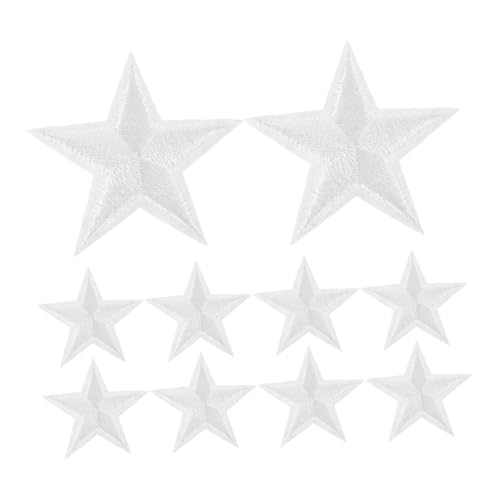 SHINEOFI Pentagramm Aufnäher 24 Stück Zum Aufbügeln Für Rucksack Western Kleidung T Shirt Stickerei Aufnäher Jeans Jacke Verzierungen Kleine Aufnäher Zum Aufbügeln von SHINEOFI