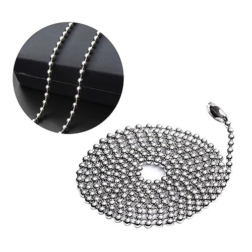SHINEOFI Perlenkette Langlebige Kugelkette für Erkennungsmarken und DIY Projekte Rostfrei Hochglanzpoliert für Halsketten und Basteln SHINEOFI Perlenkette Langlebige Kugelkette für Erkennungsmarken und DIY Projekte Rostfrei Hochglanzpoliert für Halsketten und Basteln von SHINEOFI