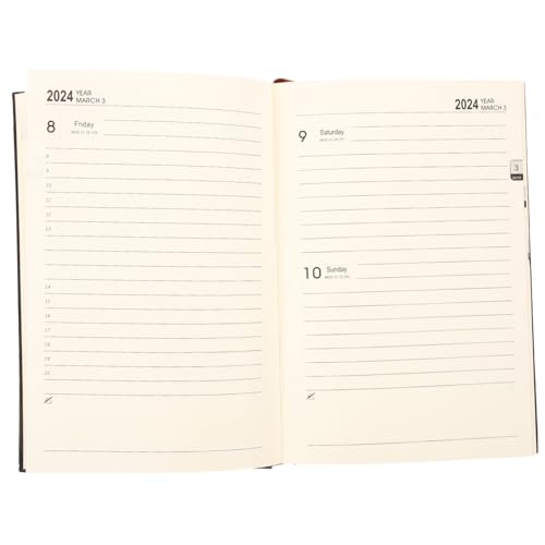 SHINEOFI Planer Buch Tagesplaner Notizblock Schwarz Multifunktionaler Kalender für Studium und Alltag Handliches Format für Organisation und Persönliche Planung von SHINEOFI