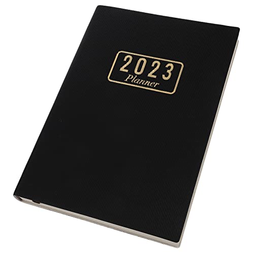 SHINEOFI Planer Notizbuch Agenda Woche Zeitplan wöchentlich aufgabenheft schülerkalender notizhefte kalender für englischer notizblock Englisches Schulheft Dowling-Papier Black von SHINEOFI