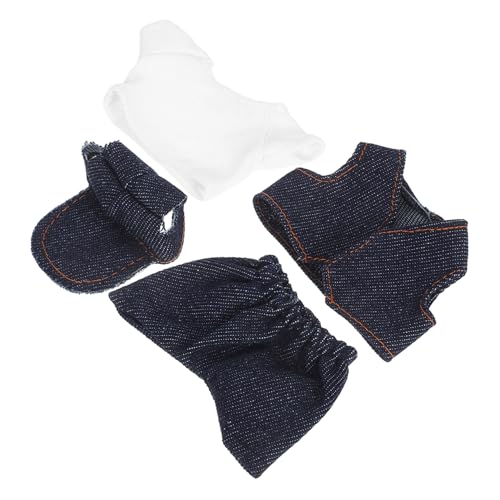 SHINEOFI Plüschspielzeug Kleidung Set Puppen Kostüm T Shirt Hose Weste Hut Vielseitig Für Kuscheltiere Anziehspaß Rollenspiel von SHINEOFI