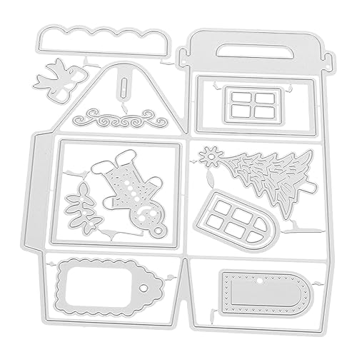 SHINEOFI Präge Messer Form Weihnachtsstanzen Für Bastelbedarf Für Weihnachten Prägestempelschnitte Weihnachten Metall Stanzformen Weihnachtsstanzformen Kohlenstoffstahl Silver von SHINEOFI