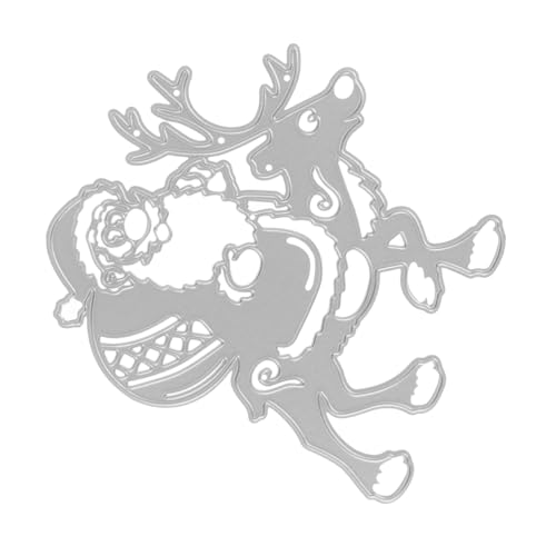 SHINEOFI Präge Stirbt Weihnachtsschablonen Weihnachtsstanzformen Weihnachtshandwerk Stirbt Scrapbooking-stanzformen Für Weihnachten Weihnachtsvorlage Silver Kohlenstoffstahl von SHINEOFI