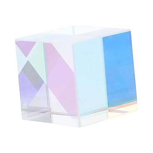 SHINEOFI Quadratisches Optisches Glasprisma Präzise Geschliffen Langlebig Tischdekoration mit Regenbogeneffekten für Fotografie Lehre und Kreative Lichtspiele von SHINEOFI