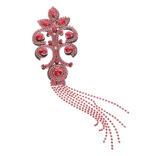 SHINEOFI Retro dekorative Schulterstempel Kostüme Schulterabzeichen Kleidung liefert Anzug Schulterklappen Strass-Schulterkette Schulterschmuck Schulter Quasten Strasssteine rot SHINEOFI Retro dekorative Schulterstempel Kostüme Schulterabzeichen Kleidung liefert Anzug Schulterklappen Strass-Schulterkette Schulterschmuck Schulter Quasten Strasssteine rot von SHINEOFI
