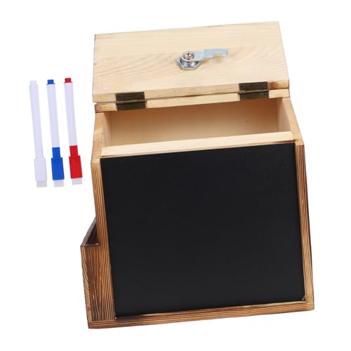 SHINEOFI Retro -holzmailbox Vorschlag Boxen Holz Wandmontierter Briefkasten Spendenboxen Für Geld Spendenboxen Für Fundraising Wahlurnen Für Tombola Wandvorschlagboxen Holzstimmzettel Brown von SHINEOFI