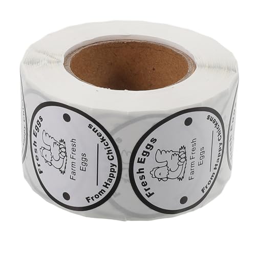 SHINEOFI Runde Farm Eier Aufkleber Selbstklebend Frische Eier Karton Etiketten Für und Heimgebrauch Verpackung Bauernhof Eierkarton Label von SHINEOFI