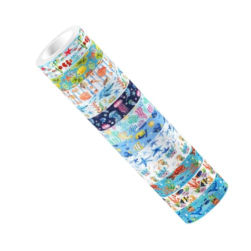 SHINEOFI Satz Abdeckband Szene für Journaling Schrott Tagebuch Erwachsene Scrapbooking -Vorräte Sammelalbum Pastell Kunsthandwerk Klebeband nautisches Washi-Tape Aufkleber SHINEOFI Satz Abdeckband Szene für Journaling Schrott Tagebuch Erwachsene Scrapbooking -Vorräte Sammelalbum Pastell Kunsthandwerk Klebeband nautisches Washi-Tape Aufkleber von SHINEOFI