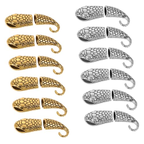 SHINEOFI Schmuckverbinderverschluss 12 Sets Schlangenschnallenverschlüsse für Halsketten und Armbänder von SHINEOFI
