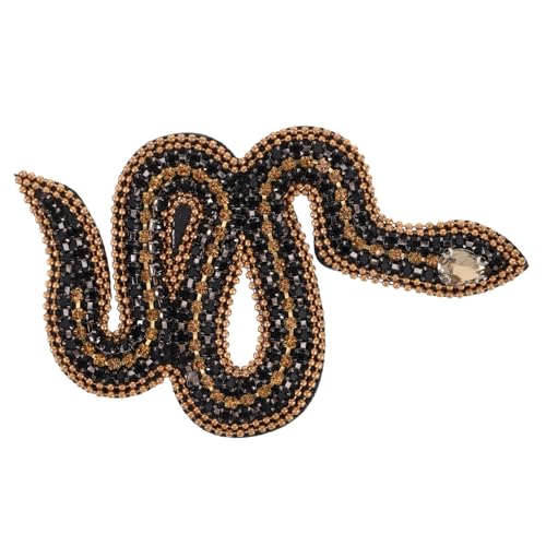 SHINEOFI Schlangenförmiger Strass Patch zum Aufnähen Einzigartiges Design für Kleidung Schuhe Hüte und Taschen Vielseitige Applikation mit Hochwertiger Verarbeitung und Trendigem Look für von SHINEOFI