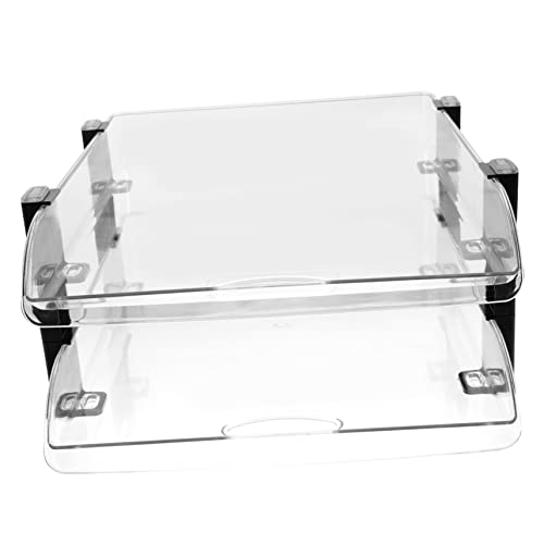 SHINEOFI Schreibtisch Aufbewahrungsregal Stapelbare Schreibtischablagen Organisation Schreibtischschubladen Organizer Bücherregal Büro Papierablage Dokumenten Organizer Aktenregal von SHINEOFI