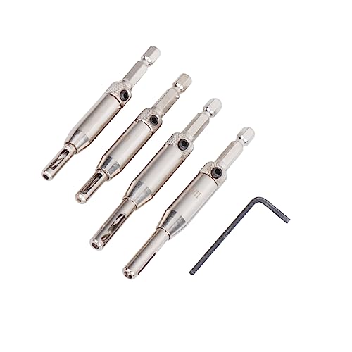 SHINEOFI Sechskant Bohrer Set Für Holz Senkbohrer Und Holzbohrer Wrench Präzise Lochbohrer Für Holzverarbeitung Und Möbelbau von SHINEOFI
