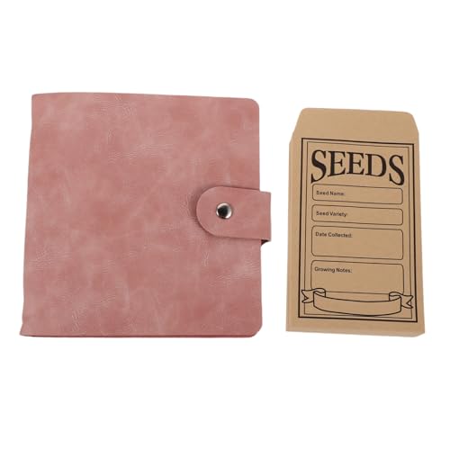 SHINEOFI Seed Storage Album Organisator für Gartensamen Albumkartenärmel Organisatoren der Saatgutlagerung PU-Leder Rosa SHINEOFI Seed Storage Album Organisator für Gartensamen Albumkartenärmel Organisatoren der Saatgutlagerung PU-Leder Rosa von SHINEOFI