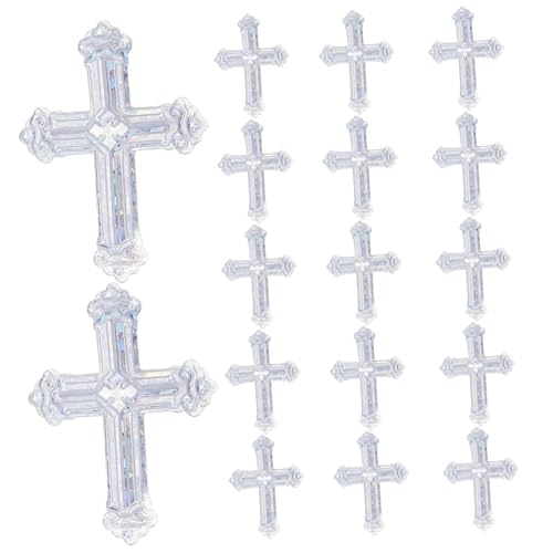 SHINEOFI Silbernes Kreuz Konfetti Glitzernde Tischdekoration für Kommunion Taufe Hochzeit Religiöse Feier Spirituelle Party Streuung Festlicher für Besondere Anlässe von SHINEOFI