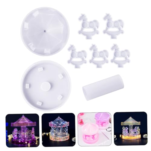 SHINEOFI Silikonform für DIY Karussell Dekoration Flexible Wiederverwendbare Gießform aus Geruchlosem Langlebigem Silikon Einfach zu Reinigen für Handgefertigte Karussell Ornamente und SHINEOFI Silikonform für DIY Karussell Dekoration Flexible Wiederverwendbare Gießform aus Geruchlosem Langlebigem Silikon Einfach zu Reinigen für Handgefertigte Karussell Ornamente und von SHINEOFI