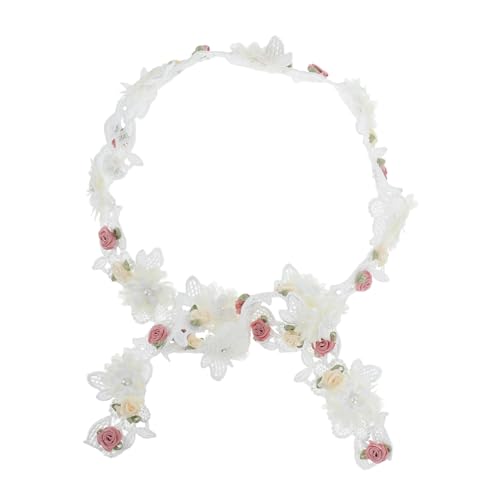 SHINEOFI Spitzenband Weißes Besticktes Spitzenband Mit Perlenblumen Dekorativer Besatz Für Selbstgemachte Kleidung Blumenarrangements Und Hochzeitsdekorationen von SHINEOFI