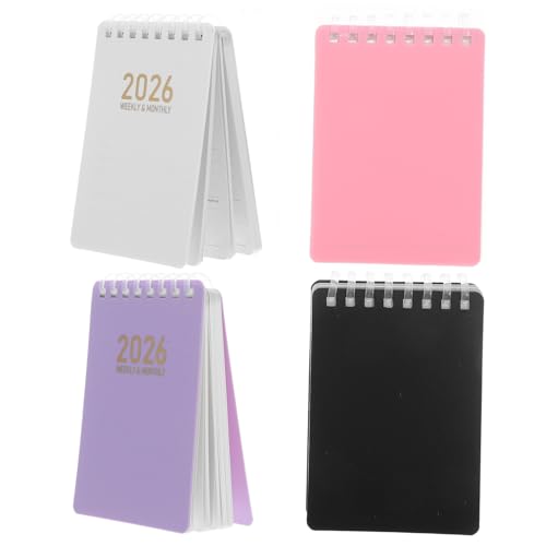 SHINEOFI Spulenplanbuch tragbares Mini-Notebook Geldbörse Kalender Notizbuch mit Spiralspule Pocket Journal Notebook Kalenderplaner Buch mini notizblock kleiner Taschenkalender notizheft pp von SHINEOFI