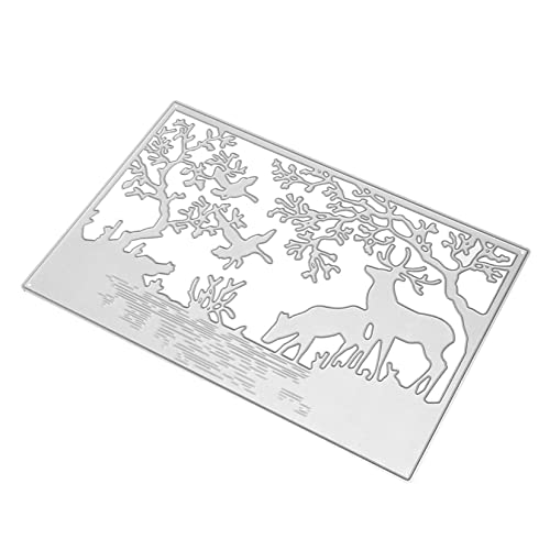 SHINEOFI Stanzformen für sterben Schnitte Schneiden Schrott weihnachtsdeko christmas decorations weihnachtadeko Weihnachtshirsch stirbt weihnachtswaldhirsch stirbt Kohlenstoffstahl Silver von SHINEOFI