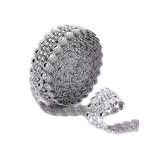 SHINEOFI Strass 2 Rollen Strass-Diamant-Mesh- geschenkband geschenkeband Krippendekoration Mesh-Gürtel Schleife Pflaumenblüten-Netzband Partydekoration Ornamente aushöhlen Diamant-Netzwerk von SHINEOFI