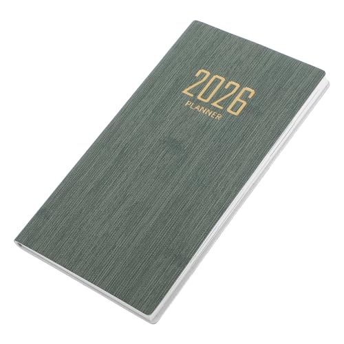 SHINEOFI Taschenplaner mit Kunstlederbezug Kompakter Notizblock mit Monats und Wochenansichten für Schule Büro und Zuhause von SHINEOFI
