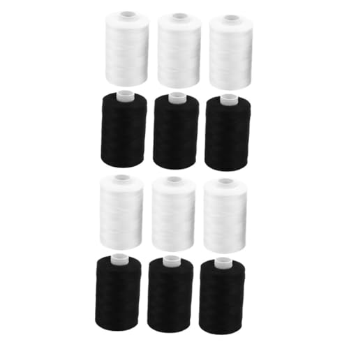SHINEOFI Teilige Nähgarn Langlebigem Polyester Yards pro Spule Strapazierfähiges Garn für Handnähen Stickerei und DIY projekte Schwarz weißes Handarbeitszubehör für Kreative Näharbeiten SHINEOFI Teilige Nähgarn Langlebigem Polyester Yards pro Spule Strapazierfähiges Garn für Handnähen Stickerei und DIY projekte Schwarz weißes Handarbeitszubehör für Kreative Näharbeiten von SHINEOFI