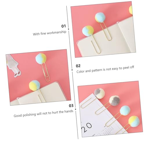 SHINEOFI Teiliges Bunte mit Plüschball Große Scrapbooking Büroklammern Leichte Glatte Oberfläche Geeignet als Lesezeichen für Notizen Vielseitig für Schule und Büro Zufällige Farbe SHINEOFI Teiliges Bunte mit Plüschball Große Scrapbooking Büroklammern Leichte Glatte Oberfläche Geeignet als Lesezeichen für Notizen Vielseitig für Schule und Büro Zufällige Farbe von SHINEOFI