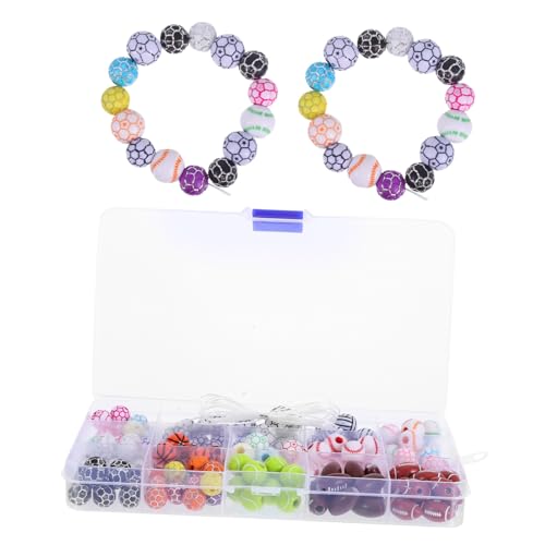 SHINEOFI Teiliges Set mit Fußball Basketball und Rugby Charms Bastelset für Armbänder und Zubehör Robustem Acryl von SHINEOFI