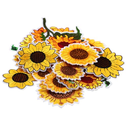 SHINEOFI Teiliges Sonnenblumen Bügelflicken Aufnähen Bestickte Applikationen aus Langlebig Hautfreundlich Dekorative Aufnäher für Kleidung Jeans Rucksäcke und DIY bekleidung SHINEOFI Teiliges Sonnenblumen Bügelflicken Aufnähen Bestickte Applikationen aus Langlebig Hautfreundlich Dekorative Aufnäher für Kleidung Jeans Rucksäcke und DIY bekleidung von SHINEOFI