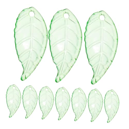 SHINEOFI Transparente Acryl Blattperlen Diy Blumen Elemente für Schmuck Armbänder und Bastelarbeiten für Kreative Projekte und von SHINEOFI
