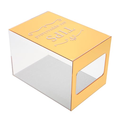 SHINEOFI Transparente Acryl Spendenbox mit Schloss Robuste Sammelbox für Trinkgelder Münzen Vorschläge und Abstimmungen Eleganter Aufbewahrungsbehälter für Bars Restaurants von SHINEOFI