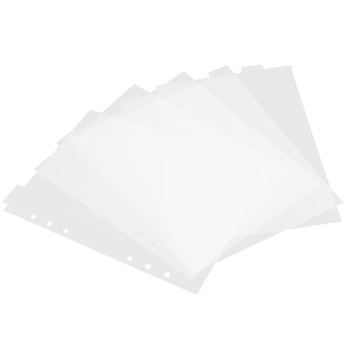 SHINEOFI Transparente Ordnerlaschen Klare Ordnerteiler 6 Löcher Transparente Pvc-Binder-Trennseiten Für Notizbuch Tagebuch Planer Memo-Notizblock von SHINEOFI