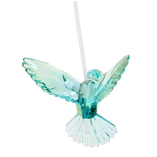 SHINEOFI Transparentes Acryl Hängeornament Lebensechte Vogel Dekoration für Schlafzimmer und Esszimmer Vielseitiger Anhänger mit Symbolischer Freude und Eleganter Kristall Vogel Schmuck von SHINEOFI