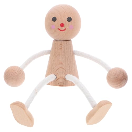 SHINEOFI Unfertige Holzfiguren zum Bemalen Kindgerechte Ergonomische Holz-püppchen DIY Holz-peg-dolls für Kreative Kunstprojekte Basteldeko für Festveranstaltungen von SHINEOFI