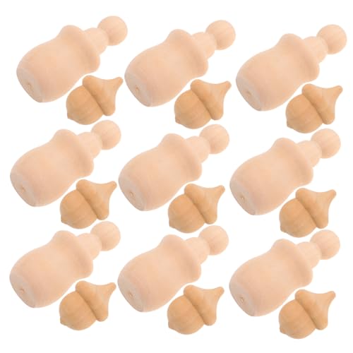SHINEOFI Unlackierte Holz- -Puppen Unbemalte DIY Holzfiguren für Vielseitige Bauernhaus-bastelkunst Sichere Natürliche Holzdeko für Weihnachten Herbst und Zuhause SHINEOFI Unlackierte Holz- -Puppen Unbemalte DIY Holzfiguren für Vielseitige Bauernhaus-bastelkunst Sichere Natürliche Holzdeko für Weihnachten Herbst und Zuhause von SHINEOFI