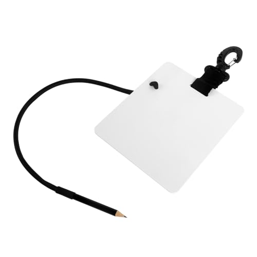 SHINEOFI Unterwasser Schreibtafel mit Clip und Bleistift Taucher Zubehör für Notizen und Skizzen Wasserdichtes und Vielseitiges Board für Scuba und Schnorcheln von SHINEOFI