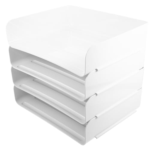 SHINEOFI Vier Stapelbare A4-aktenablagen Veranstalter Vertikale Büro Ordner Organizer Papierspeicher Dokumentieren Dateiorganisator Papier-organizer-tablett Und Organisation Weiß Pp SHINEOFI Vier Stapelbare A4-aktenablagen Veranstalter Vertikale Büro Ordner Organizer Papierspeicher Dokumentieren Dateiorganisator Papier-organizer-tablett Und Organisation Weiß Pp von SHINEOFI
