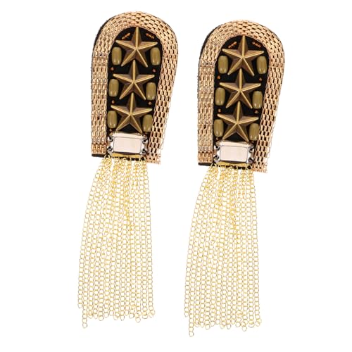 SHINEOFI Vintage Brosche für Damen Schulter quasten Epauletten mit Metallfransen Stilvolle Anstecknadeln für Hochzeit Kostüm Bühne Unisex Mode Schmuck Zubehör SHINEOFI Vintage Brosche für Damen Schulter quasten Epauletten mit Metallfransen Stilvolle Anstecknadeln für Hochzeit Kostüm Bühne Unisex Mode Schmuck Zubehör von SHINEOFI