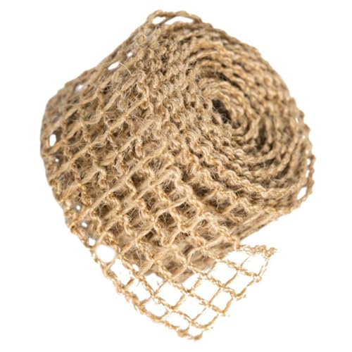 SHINEOFI Vintage Kariertes Jute geschenkband Hohlgearbeitet Pack Verschleißfestes Dekoratives Bastband für DIY Verpackung Handwerk Garten Wohnkultur von SHINEOFI