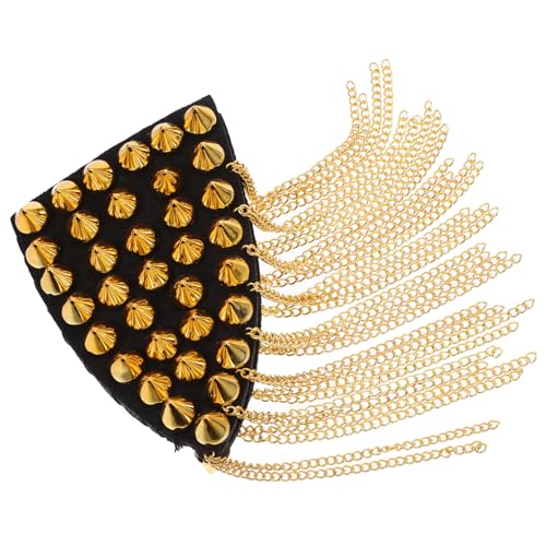 SHINEOFI Vintage Schulterklappen mit Quaste und Nieten Diy Schulter Epaulets Langlebiger Dekoratives Abzeichen für Uniform und Kostüm Goldfarben SHINEOFI Vintage Schulterklappen mit Quaste und Nieten Diy Schulter Epaulets Langlebiger Dekoratives Abzeichen für Uniform und Kostüm Goldfarben von SHINEOFI