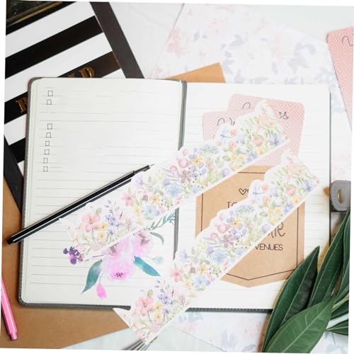 SHINEOFI Vintage Washi Tape Roll mit Blumenmuster Mehrzweck Dekorationsband für Scrapbooking Tagebücher Geschenkverpackungen und DIY Bastelprojekte Klare Langlebige Klebefolie von SHINEOFI