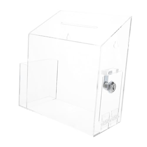 SHINEOFI Wahlurne Aus Acryl Handelskarteninhaber Spendenboxen Für Geld Spende Dose Transparent SHINEOFI Wahlurne Aus Acryl Handelskarteninhaber Spendenboxen Für Geld Spende Dose Transparent von SHINEOFI