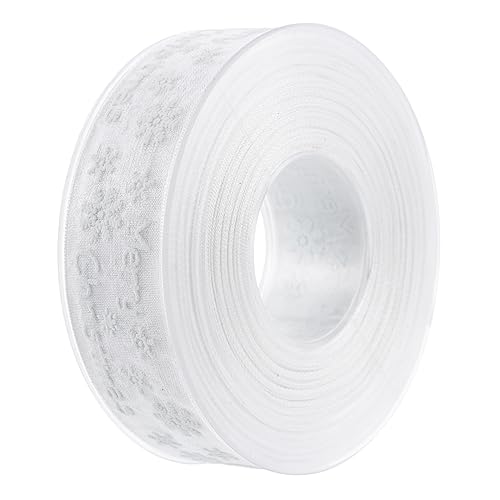 SHINEOFI Weihnachtsband Weihnachtsdekorationsband Wickeln Verpackung Und Band Urlaubsband Band Weihnachten Weihnachtsbänder Für Dekorationen Gegenwärtig Polyester Weiß von SHINEOFI