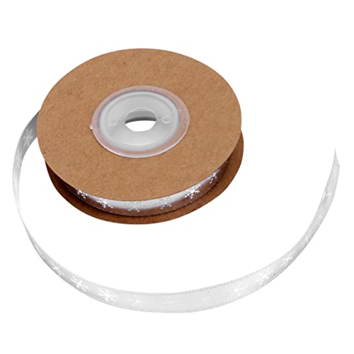 SHINEOFI Weihnachtsband Weihnachtsverpackungsband Zum Einpacken Bänder Zum Verpacken Bögen Weihnachtsschnur Schleife Drinnen Silber Basteln Stoff Silver von SHINEOFI