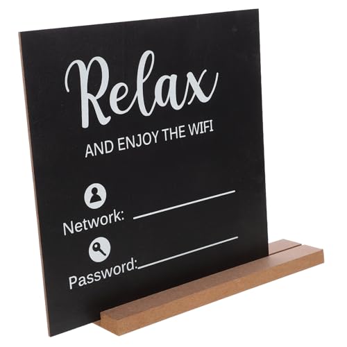 SHINEOFI Wifi -muster Blackboard W-lan Wifi Passwortschild Für Zu Hause Wlan-passwortzeichen Tisch Staffelei Ständer Wifi -zeichen Für Zuhause Wlan-passwortschild Für Hotel Hölzern von SHINEOFI