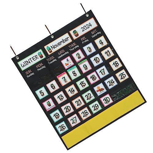 SHINEOFI Wochenkalender Für Die Schule Und Die Familie Hängetasche Klassenzimmer Kalender Taschendiagramm Klassenzimmer Kindergartenkalender Klassendekor Klassenzimmer von SHINEOFI