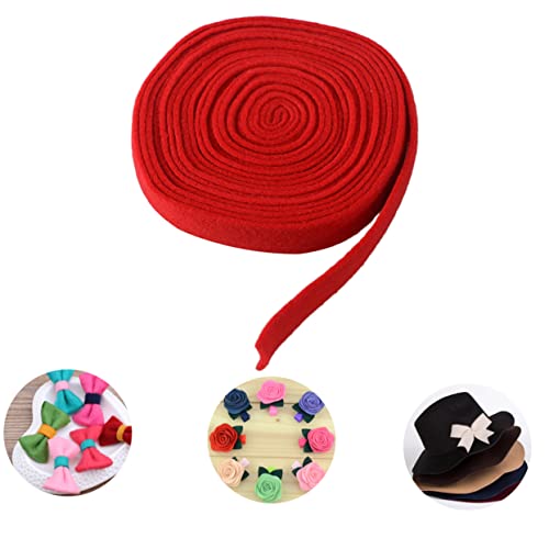 SHINEOFI Wolle Filzband Rot DIY Bastelmaterial für Weihnachtsdekoration Patchwork Kränze und Applikationen Langlebig für Kreative Projekte von SHINEOFI