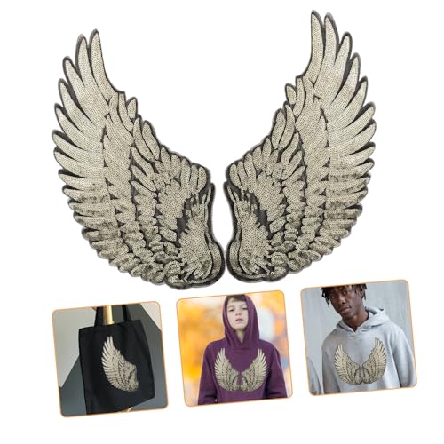 SHINEOFI Zubehör 1 Paar Winkelflügelflecken Patches nähen gestickte Bling-Flügel Applikationen zum Aufbügeln dekorative Patches aufkleber -Patches Rucksack Shirt Engelsflügel Kleid Banner SHINEOFI Zubehör 1 Paar Winkelflügelflecken Patches nähen gestickte Bling-Flügel Applikationen zum Aufbügeln dekorative Patches aufkleber -Patches Rucksack Shirt Engelsflügel Kleid Banner von SHINEOFI