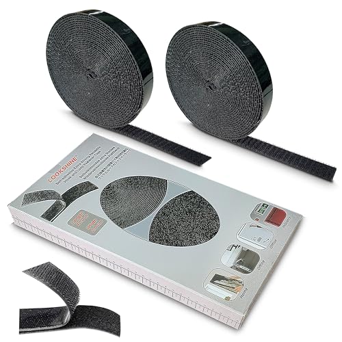 Doppelseitiges, selbstklebendes Klettverschluss-Klebeband, strapazierfähig, für Zuhause, Büro, Innen- und Außenbereich, 10 m Doppelseitiges, selbstklebendes Klettverschluss-Klebeband, strapazierfähig, für Zuhause, Büro, Innen- und Außenbereich, 10 m von SHINEYES
