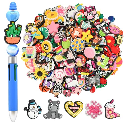200 Stück zufällige verschiedene Silikon-Fokal-Perlen für Stifte, lustige Schlüsselanhängerherstellung, Bulk-Stifte, Charms, Armbänder, Schmuckherstellung, sich nicht wiederholendes Muster, niedliche 200 Stück zufällige verschiedene Silikon-Fokal-Perlen für Stifte, lustige Schlüsselanhängerherstellung, Bulk-Stifte, Charms, Armbänder, Schmuckherstellung, sich nicht wiederholendes Muster, niedliche von SHINQEAR