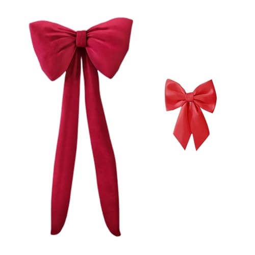 Auffällige Party-Dekoration, 2 Stück, Schleife für Themenzimmer, ideal für Hochzeiten, Geburtstage, Verlobungen, Junggesellinnenabschiede, Babypartys, Türwand, Rot Auffällige Party-Dekoration, 2 Stück, Schleife für Themenzimmer, ideal für Hochzeiten, Geburtstage, Verlobungen, Junggesellinnenabschiede, Babypartys, Türwand, Rot von SHINROAD